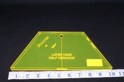 LAYER CAKE ACRYLIC HALF HEXAGON TEMPLATE